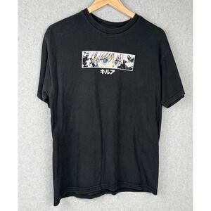 Hypland x Hunter x Hunter Killua Graphic T-Shirt Black Anime Tee Men's M